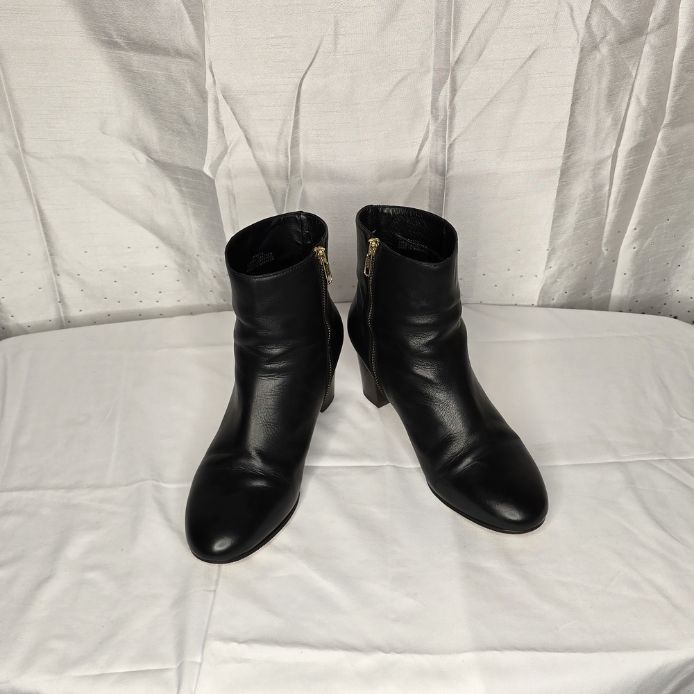 J. Crew Black Leather Ankle Booties